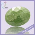 China oval apple green ice gemstone strands
